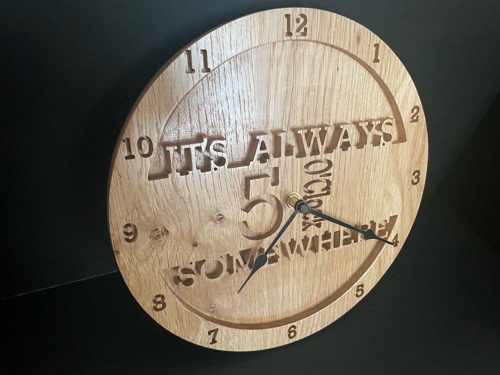 Solid oak clock